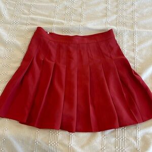 Red tennis pleated skirt / skort - lined - size small